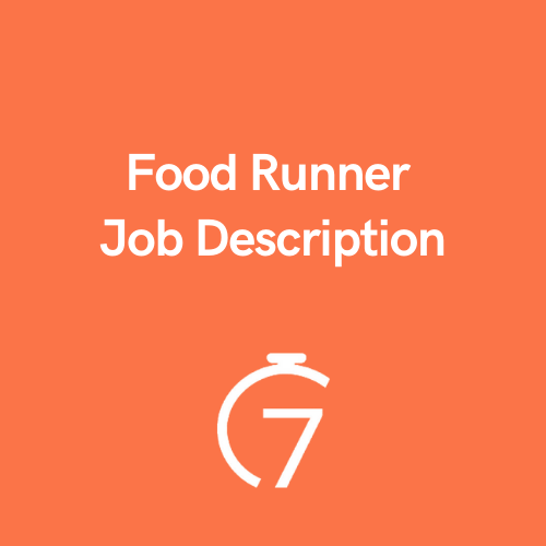 Food Runner Job Description